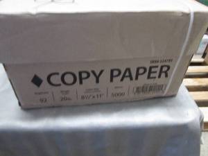 lot 141 image: Case of 5000 Sheets 20 lb 8.5x11 in...