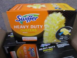 lot 144 image: 4- 6pks Heavy Duty Swiffer Dusters...