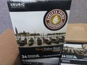 lot 147 image: 4- 24 ct Barista Prima Decaf Italia...