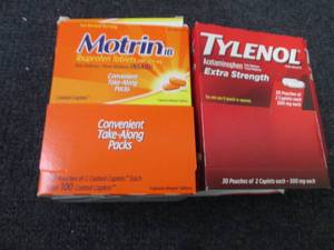 lot 172 image: Motrin & Tylenol Packs...