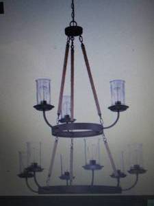 lot 252 image: Thornton 9 Light 40 inch Aged Bronz...