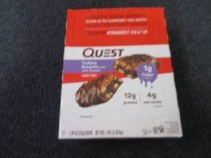 lot 298 image: 12 Quest Fudgey Brownie Candy Bars...