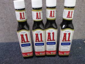 lot 300 image: 4- 5 oz A1 Original Sauce Best Date...