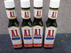lot 302 image: 4- 5 oz A1 Original Sauce Best Date...