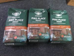 lot 314 image: 3- 12 oz Starbucks Pike Place Mediu...