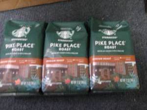 lot 315 image: 3- 12 oz Starbucks Pike Place Mediu...