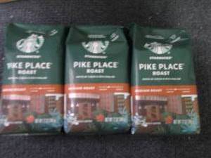 lot 316 image: 3- 12 oz Starbucks Pike Place Mediu...