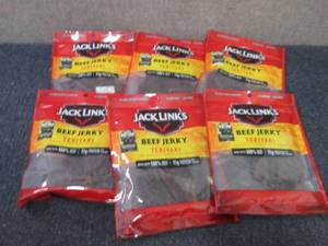 lot 324 image: 6- 3.25 oz Jack Links Teriyaki Beef...