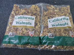 lot 344 image: 2- 16 oz Bags California Shelled Wa...