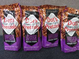 lot 370 image: 4- 16 oz Dots Cinnamon Sugar Pretz...