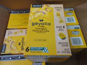 lot 373 image: 6- 6 pks Gevalia Frothy Chai Spice ...
