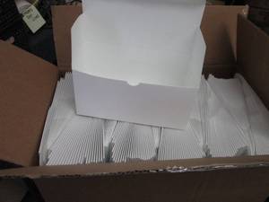 lot 460 image: Case of 250 White Foldable Boxes 8....