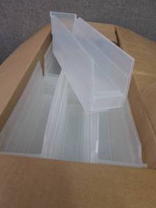 lot 473 image: Case of 36 Clear Shelf Bins 11 58 ...