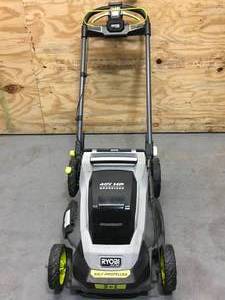 lot 3 image: Ryobi 40V HP Brushless Self-Propelled Lawn Mower With 6Ah Battery Model # RY401018VNM (Used And Works) (Retail $429)