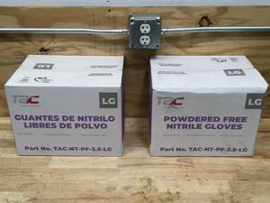 lot 28 image: TAC Lot of 2 Cases of- Powdered Free Nitrile Gloves Size Large (total of 2000 gloves) Model # TAC-NT-PF-3.5-LG