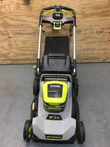 lot 55 image: 40V HP BRUSHLESS 21 SELF-PROPELLED MOWER KIT With 6Ah Battery Model # RY401014