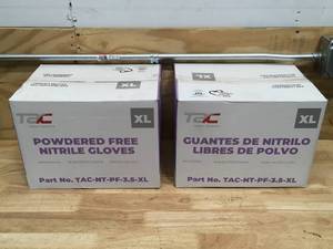 lot 57 image: TAC Lot of 2 Cases of- Powdered Free Nitrile Gloves Size XL (total of 2000 gloves)