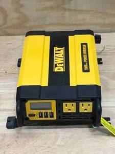 lot 63 image: DEWALT 1000-Watt Portable Car Power Inverter with Triple USB Ports Model # DXAEP1000 (Untested Store Return)