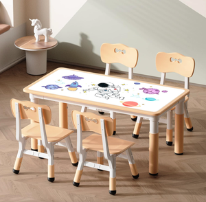 lot 101 image: LUUYOUU Kids Table & Chair Sets Suitable for 2 Years  Kids Height Adjustable Toddler Table & Chair Set