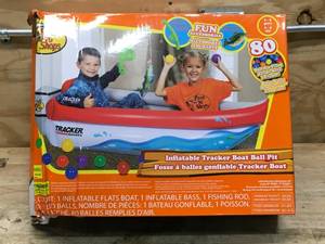 lot 119 image: Bass Pro Shop Inflatable Tracker Boat Ball Pit