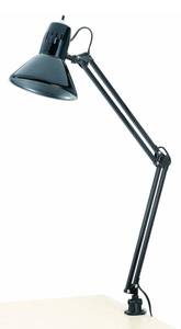 lot 128 image: V-LIGHT Architect-Style CFL Swing-Arm Task Lamp with Non-Skid TableDesk Clamp, Black (CAEN804B)