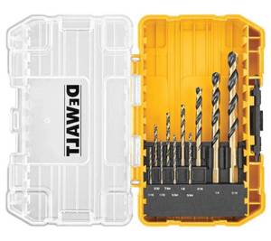 lot 46 image: DEWALT Black and Gold Twist Drill Bit Set (10-Piece)