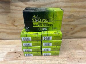 lot 139 image: MOSSY OAK Lot of 10 Boxes of- Eclipse Unscented Dryer Sheets (40 sheets per box)