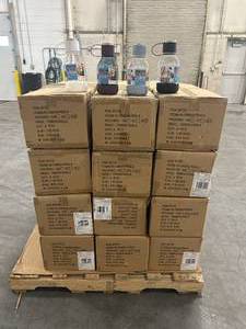 lot 152 image: ASOBU Lot of 36 Cases of- Water Bottle with Dog Bowl Attached 50 Ounces (4 bottles per case)- Assorted Colors