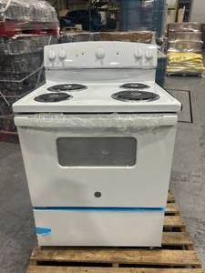 lot 168 image: GE 30 Free-Standing Electric Range Stove Model # JBS160DM4WW (Untested Scratch And Dent)