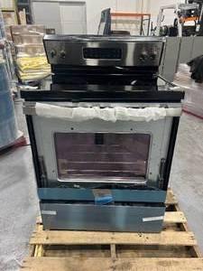 lot 174 image: GE 30 Electric Range - Black On Stainless Model # JB645RKBSS (Untested Scratch And Dent)
