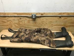 lot 143 image: Used Cabelas Camo Waders Size 9R