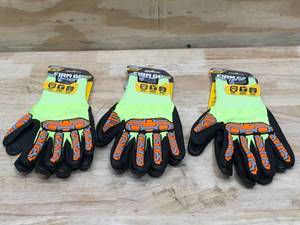 lot 191 image: Lot of 3 - Firm Grip Tough Working Gloves Size XL