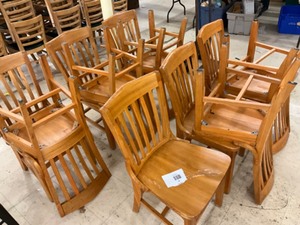 Set of oak chairs (11)
