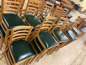 Set of hardwood padded Chairs- set of 29