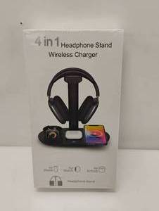 NEW 4 IN 1 HEADPHONE STAND WIRELESS CHARGER