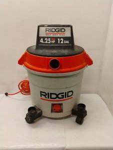 RIDGID WET AND DRY VACUUM 4.25 HP 12 GAL
