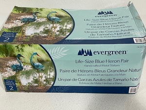lot 18 image: Evergreen Metal Blue Heron Pair