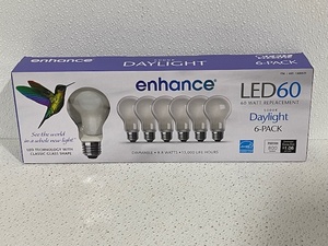 lot 28 image: LED 60 Watt Light Bulbs