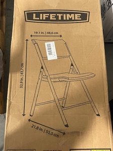 lot 41 image: Lifetime Folding Chair Set