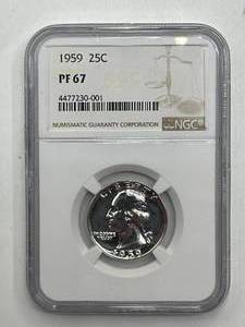 1959 Proof Washington Quarter PF67
