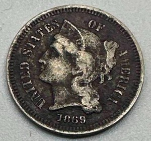 1869 Three Cent Nickel