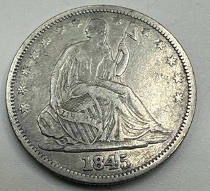 1845 Liberty Seated Half Dollar