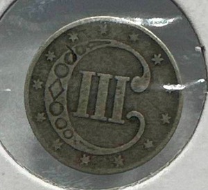 1852 Silver Three Cent Trime