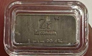 1 Gram .999 Pure Zirconium Element
