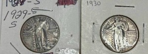 1929-S & 1930 Standing Liberty Quarters