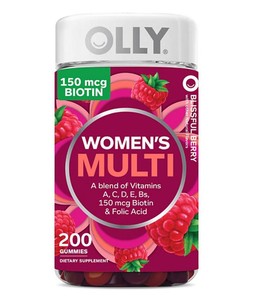 lot 153 image: NEW OLLY Womens Multivitamin Gummies, Health & Immune Support, Berry 200 ct.