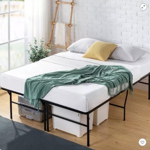 lot 216 image: NEW Zinus 18 Casey Steel Premium SmartBase Metal Bed Frame - FULL