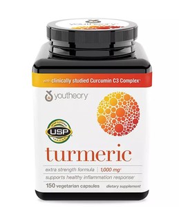 lot 229 image: NEW Youtheory Turmeric Extra Strength Capsules 150 ct.