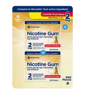 lot 231 image: NEW Members Mark Nicotine Coated Gum, Choose your flavor, 300 ct. - Fruit Wave