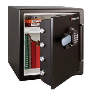 lot 94 image: NEW SentrySafe SFW123FTC Fire-Resistant and Water-Resistant Safe with Digital Lock, 1.23 Cu. ft.